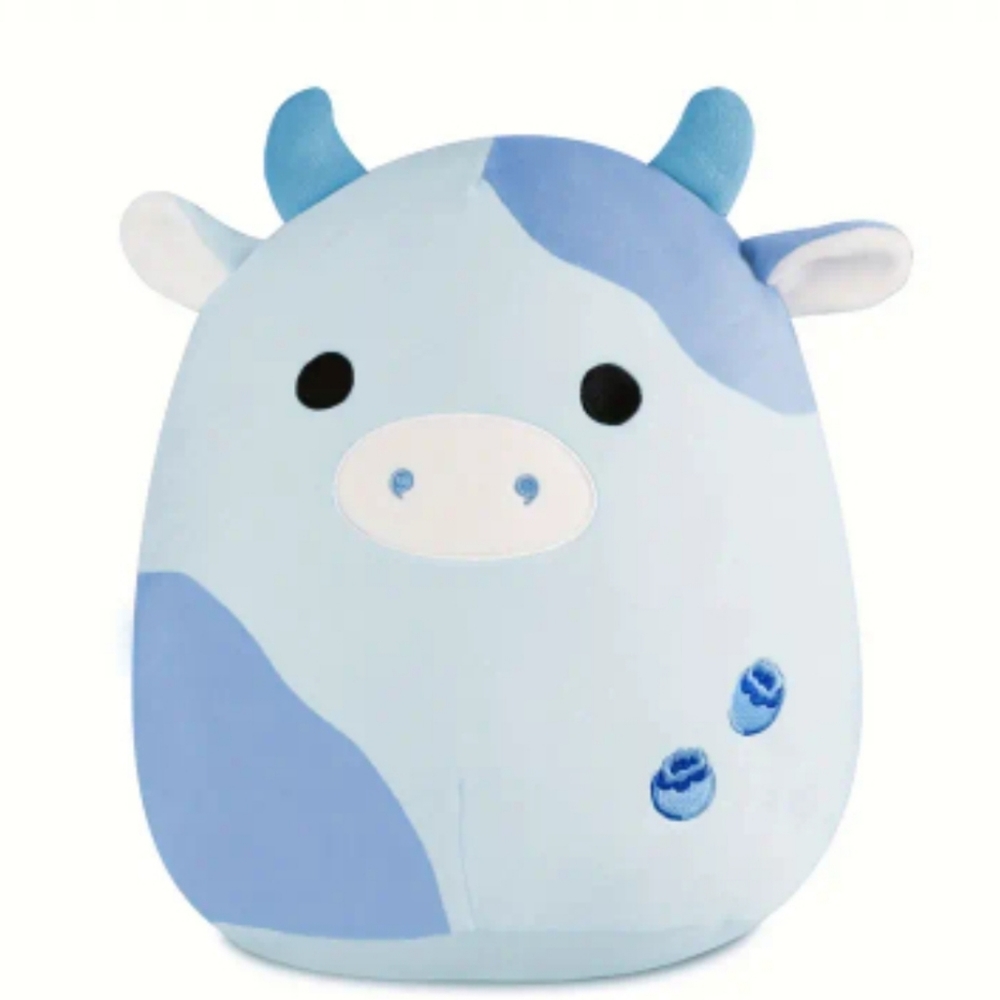 8" new in plastic plush blueberry cow